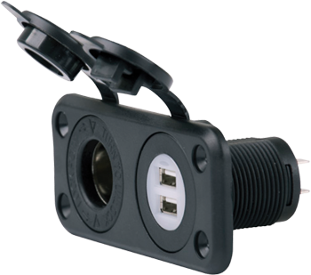 Plug-in, 12V Dual USB