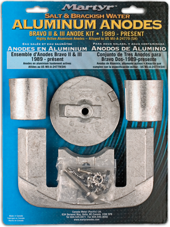 Anode Kit Merc Bravo 2 & 3